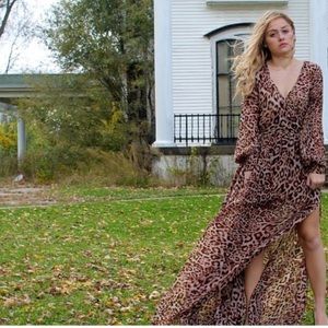 Olivaceous Leopard Maxi Dress